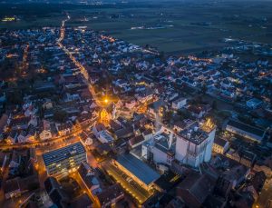 Pfungstadt bei Nacht